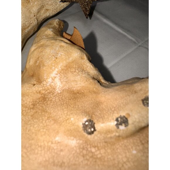 Nicol Sayre Vintage Paper Machet Handcrafted Moon & Star Ornament With Sitting F - Picture 11 of 16